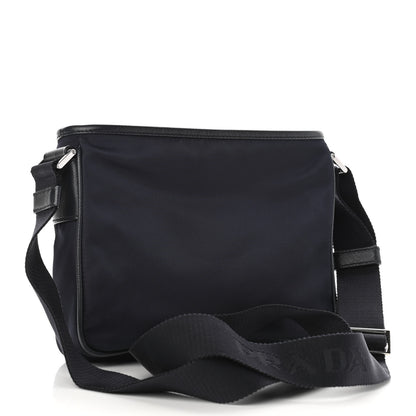 Prada Tessuto Nylon Saffiano Messenger Bag Baltico 3 of 16