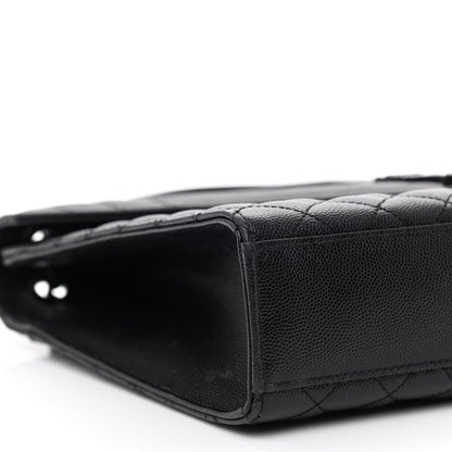 Saint Laurent Grain De Poudre Textured Mixed Matelasse Large Triquilt Monogram Monochrome Satchel Black 9 of 11