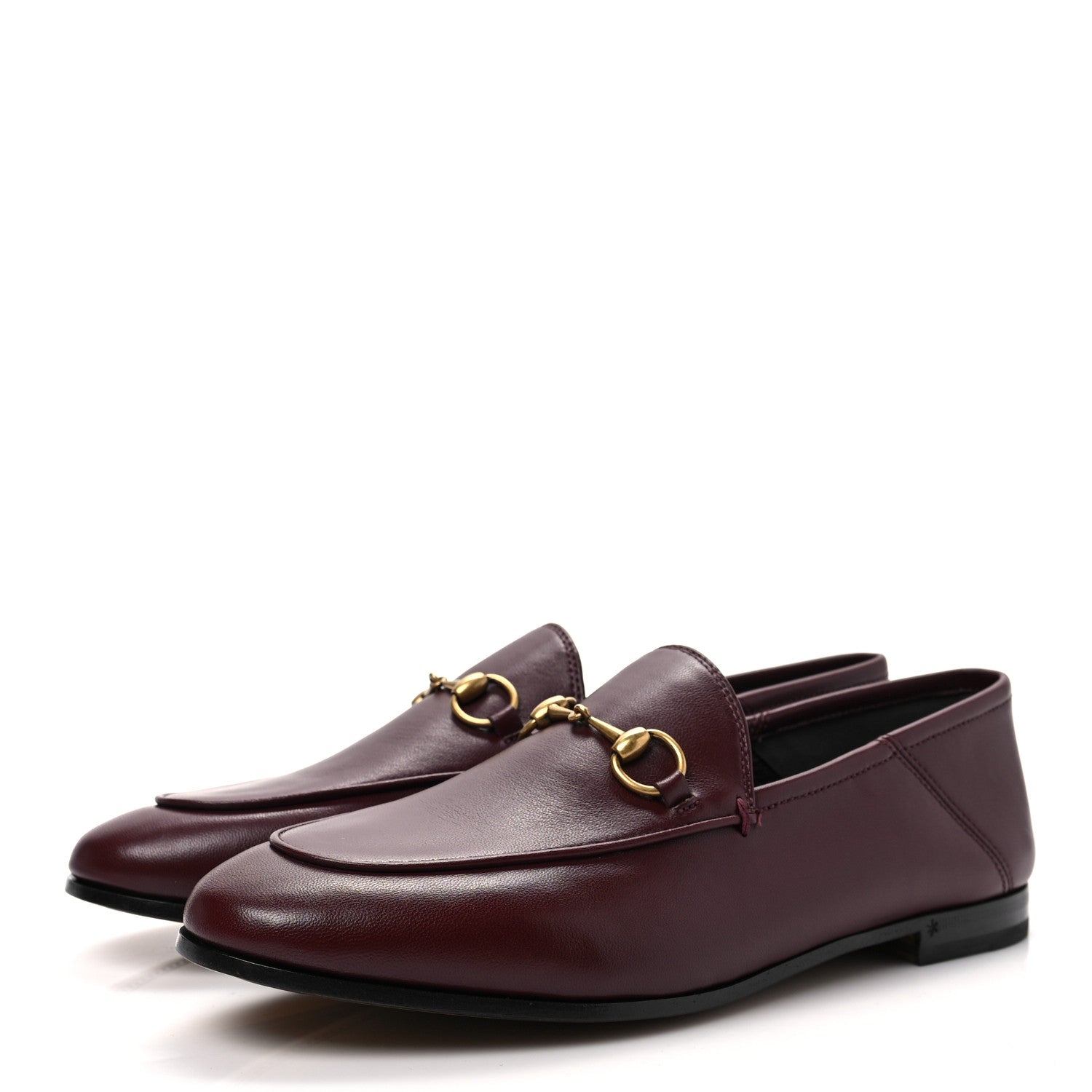 Gucci Lambskin Womens Brixton Horsebit Loafers 39 Vintage Bordeaux 3 of 8