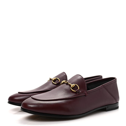 Gucci Lambskin Womens Brixton Horsebit Loafers 39 Vintage Bordeaux 3 of 8