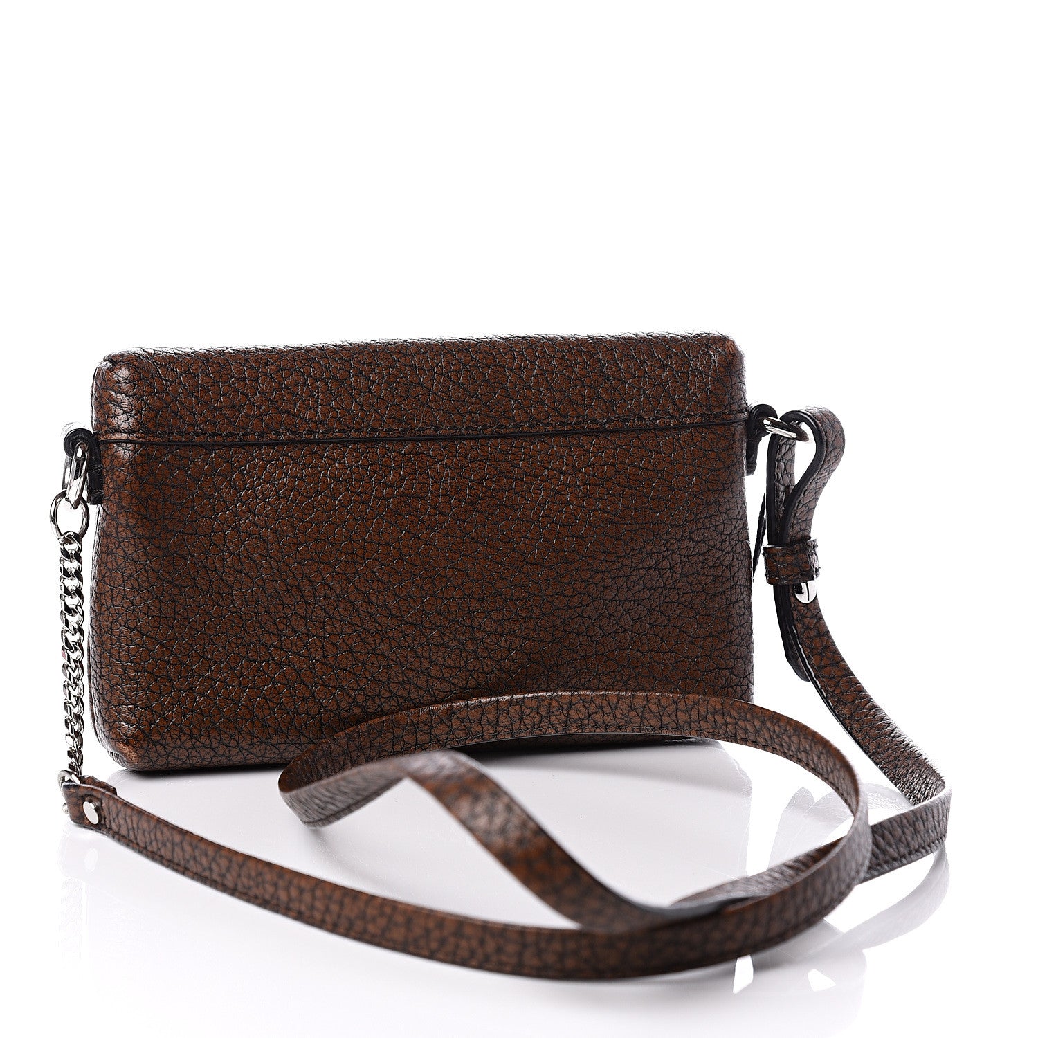 Burberry Grainy Calfskin Mini Rossett Bodybrit Biker Crossbody Saddle Brown 2 of 10