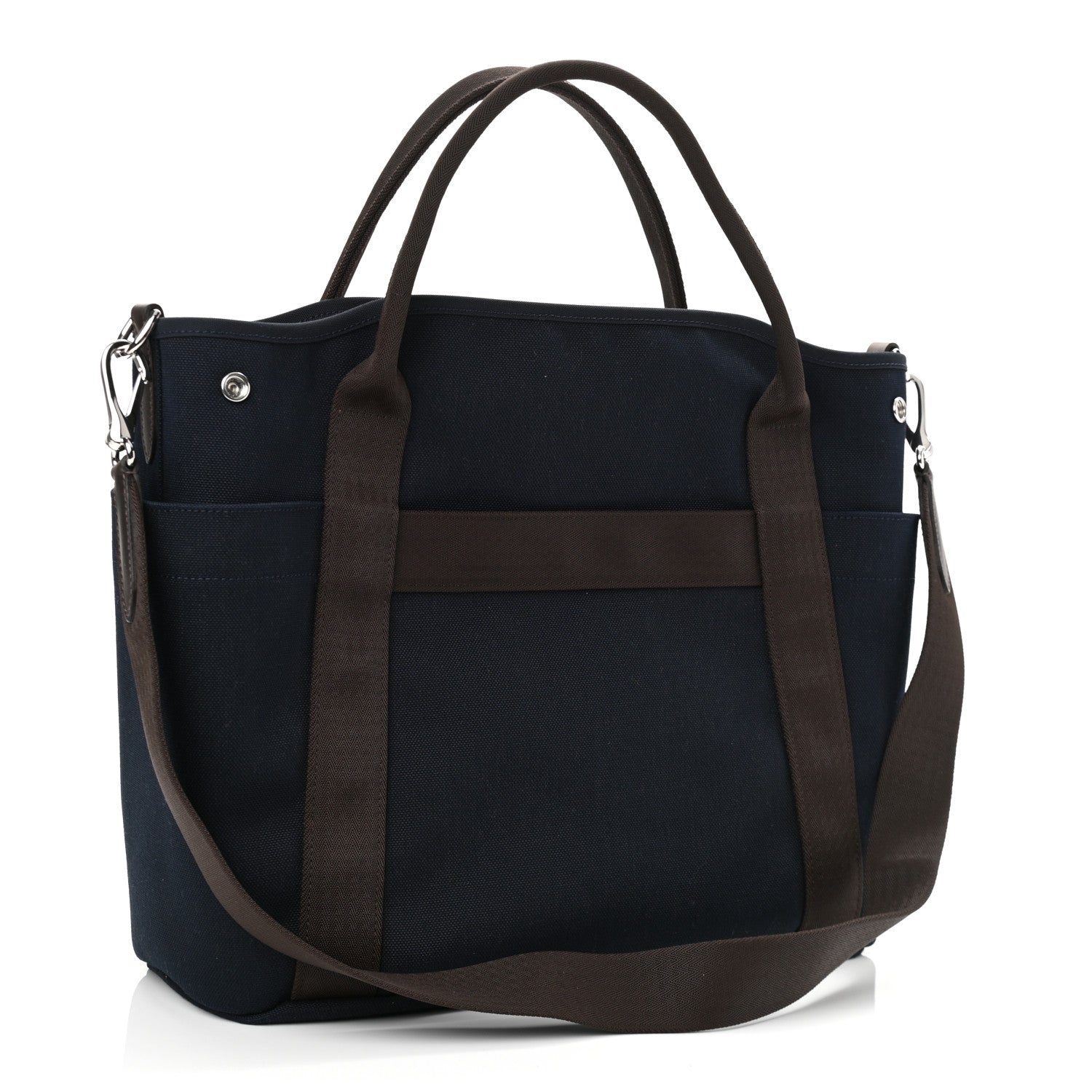 Hermes Toile Sac De Pansage Groom Bleu Navy Feu 4 of 13