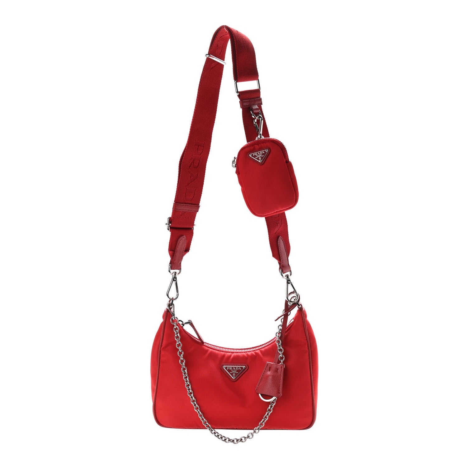 Prada Nylon Re-Edition 2005 Shoulder Bag Rosso 1 of 11