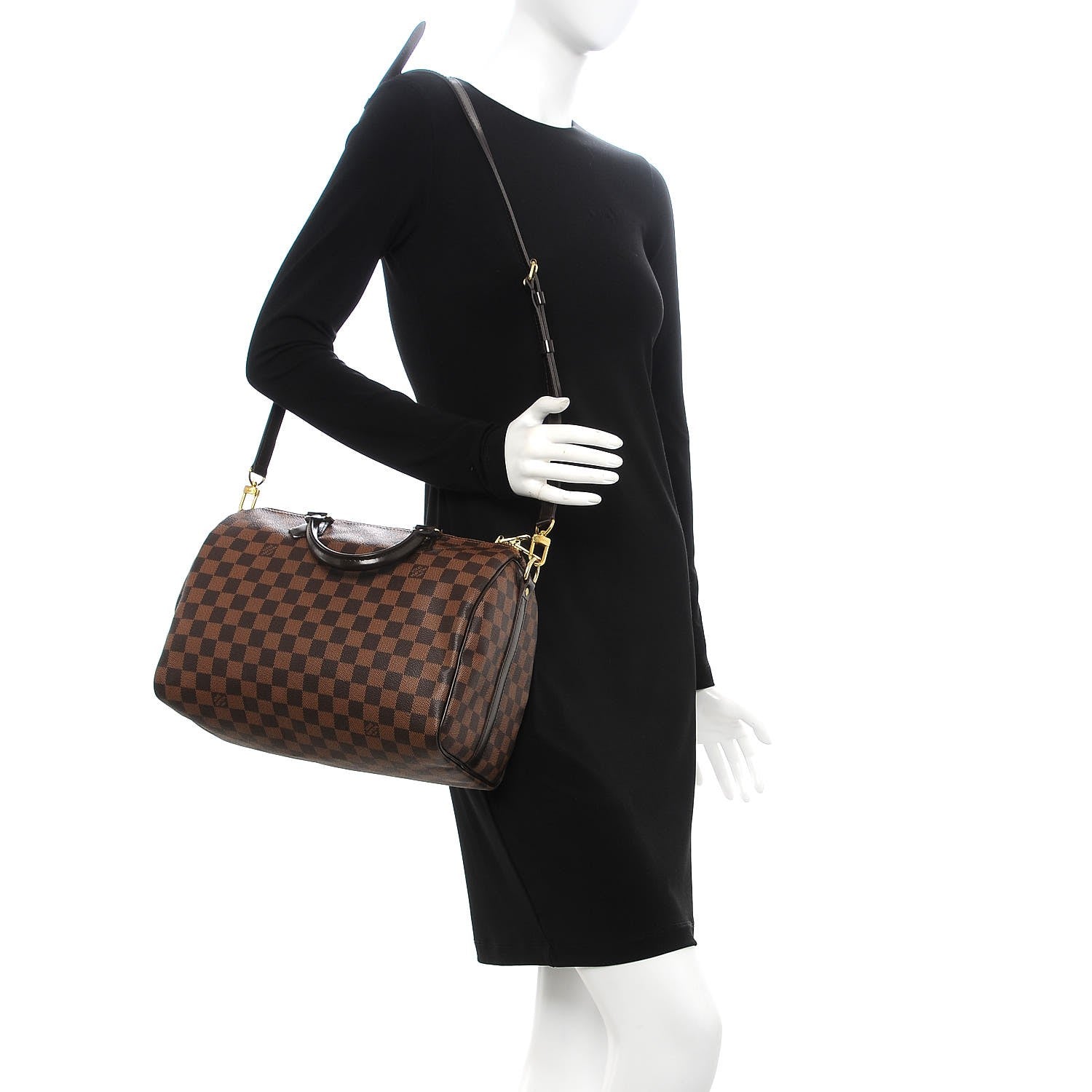 Louis Vuitton Damier Ebene Speedy Bandouliere 30 3 of 18
