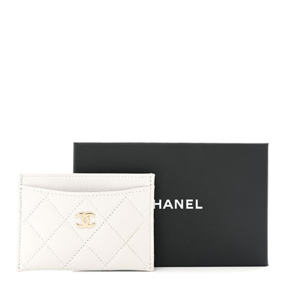 Chanel Caviar Quilted Card Holder Grey 9 of 9