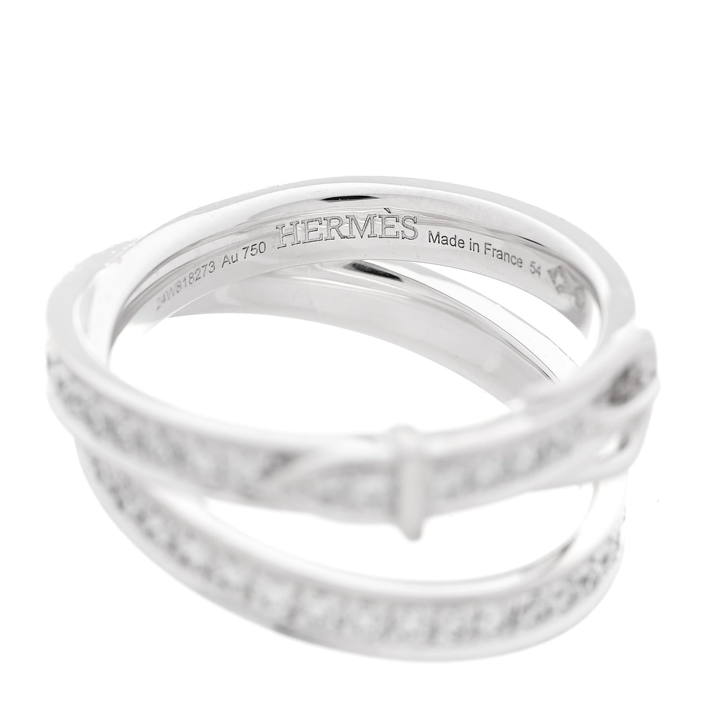 18K White Gold Diamond MM Etriviere Ring 54 7