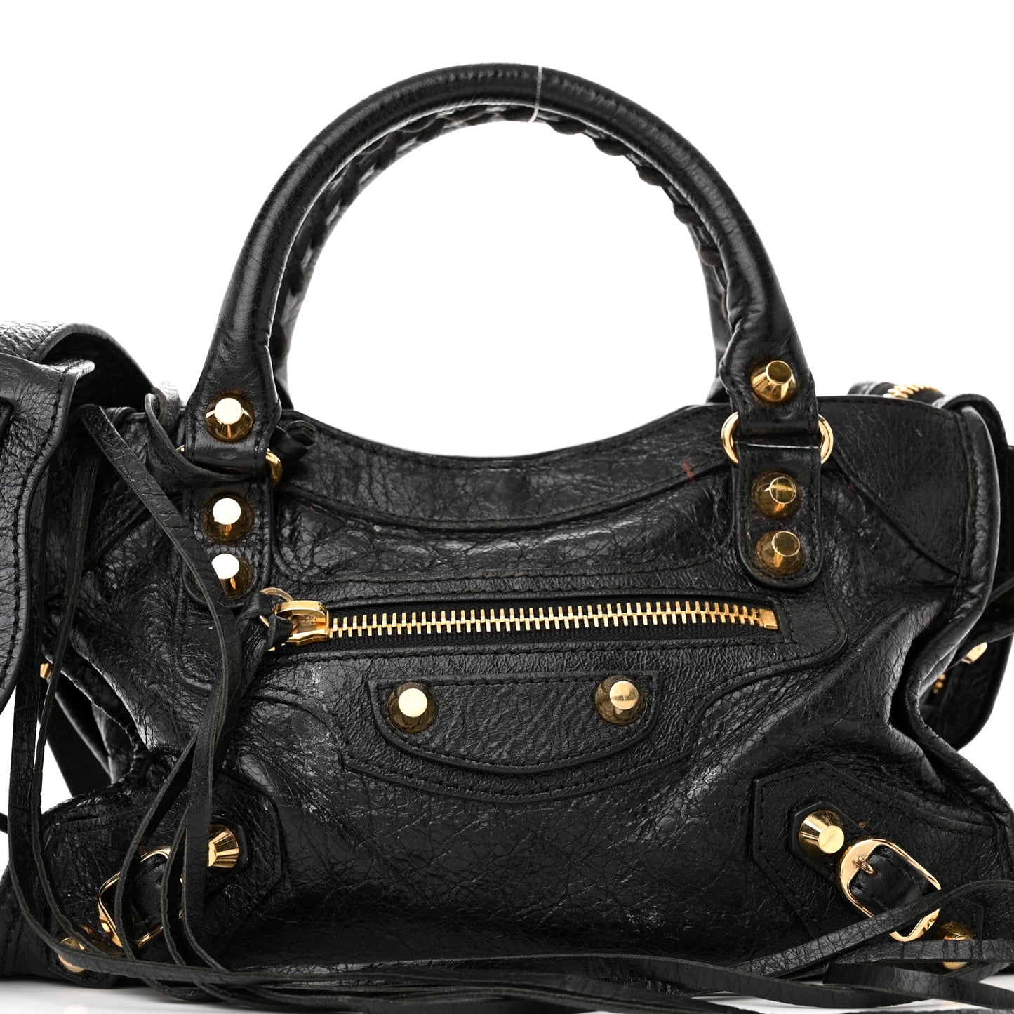 Agneau Classic Gold Hardware Mini City Black