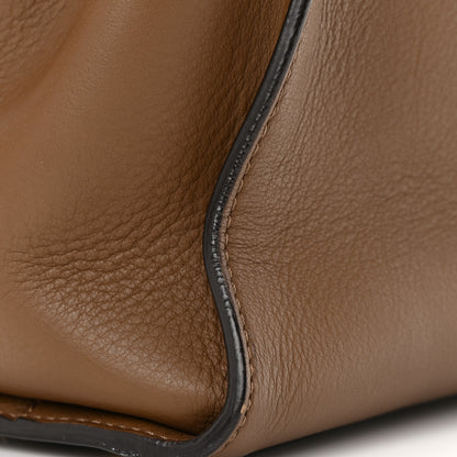 Fendi Vitello Seta Fabric Jacquard Pequin Medium Peekaboo Iconic Satchel Foresta Tobacco 15 of 15