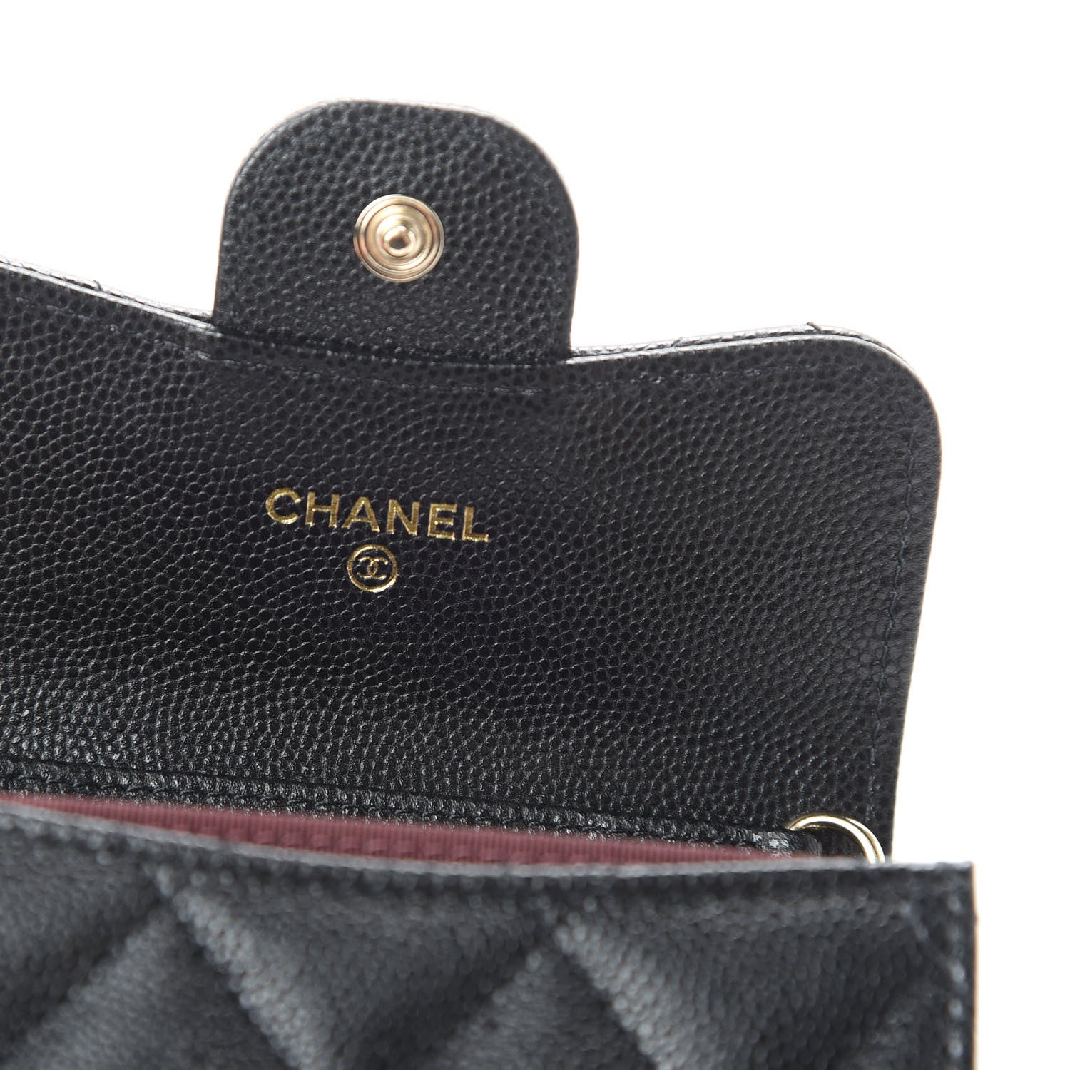 Chanel Caviar Quilted Flap Card Holder On Chain Black 6 of 12