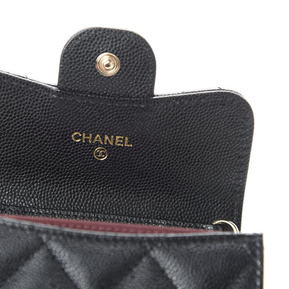Chanel Caviar Quilted Flap Card Holder On Chain Black 6 of 12