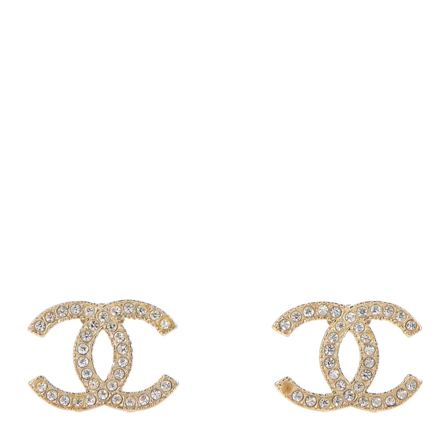 Crystal CC Earrings Gold