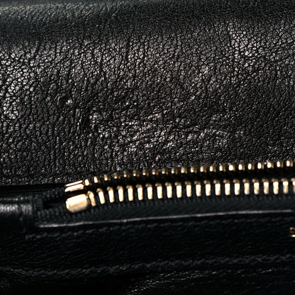 Saint Laurent Sheepskin Matelasse Chevron Monogram Medium College Bag Black 13 of 15