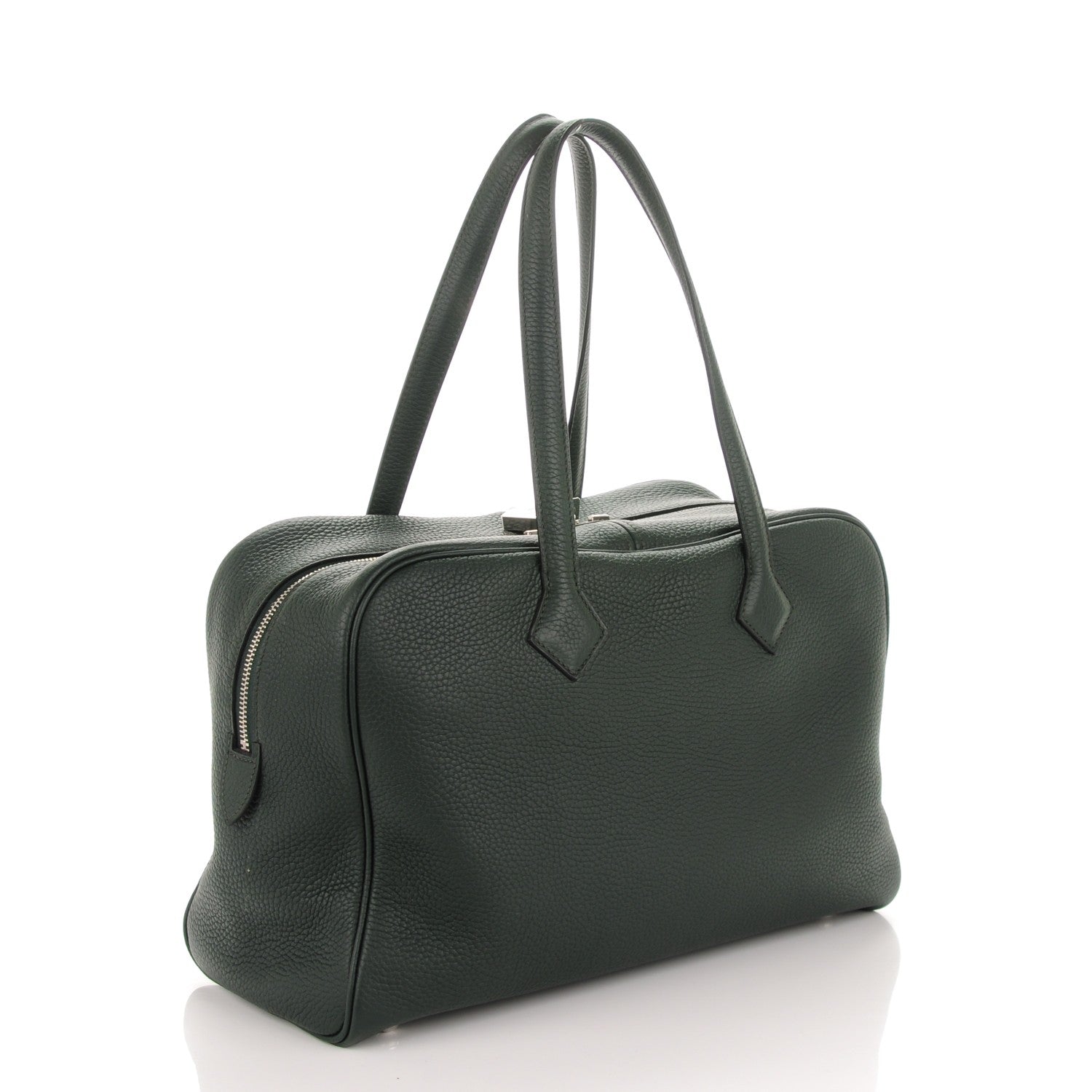 Hermes Taurillon Clemence Victoria II 35 Vert Fonce 3 of 8