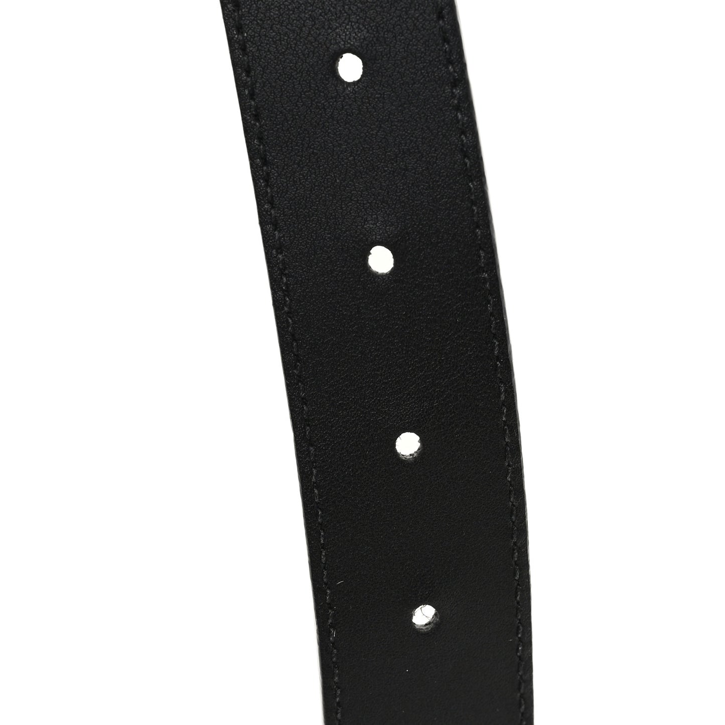 Azalea Calfskin Enamel Monochrome Double G 30mm Belt 90 36 Black