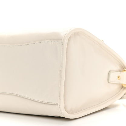 Miu Miu Vitello Shine Zip Tote Talco 9 of 10