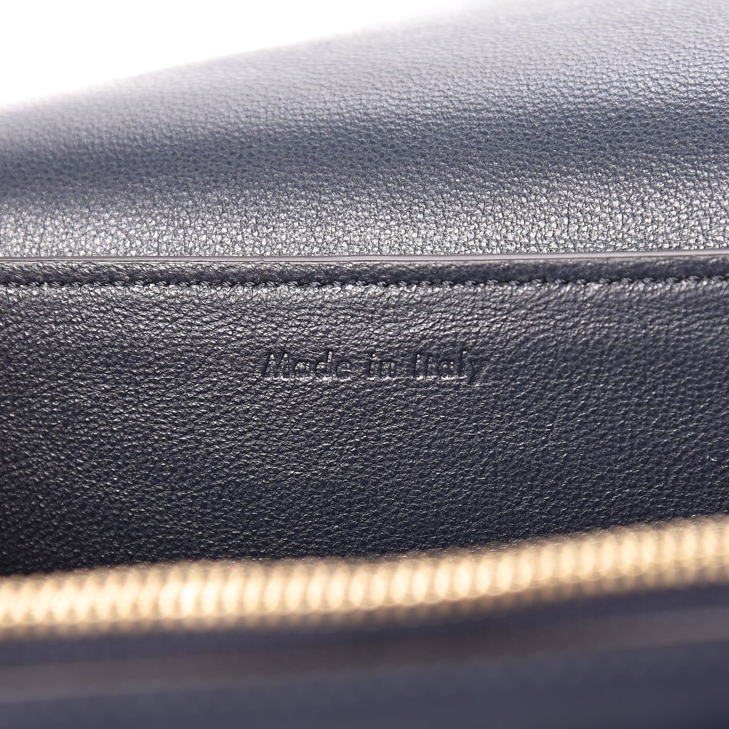 Celine Shiny Smooth Calfskin Medium Frame Shoulder Bag Black Navy 6 of 10