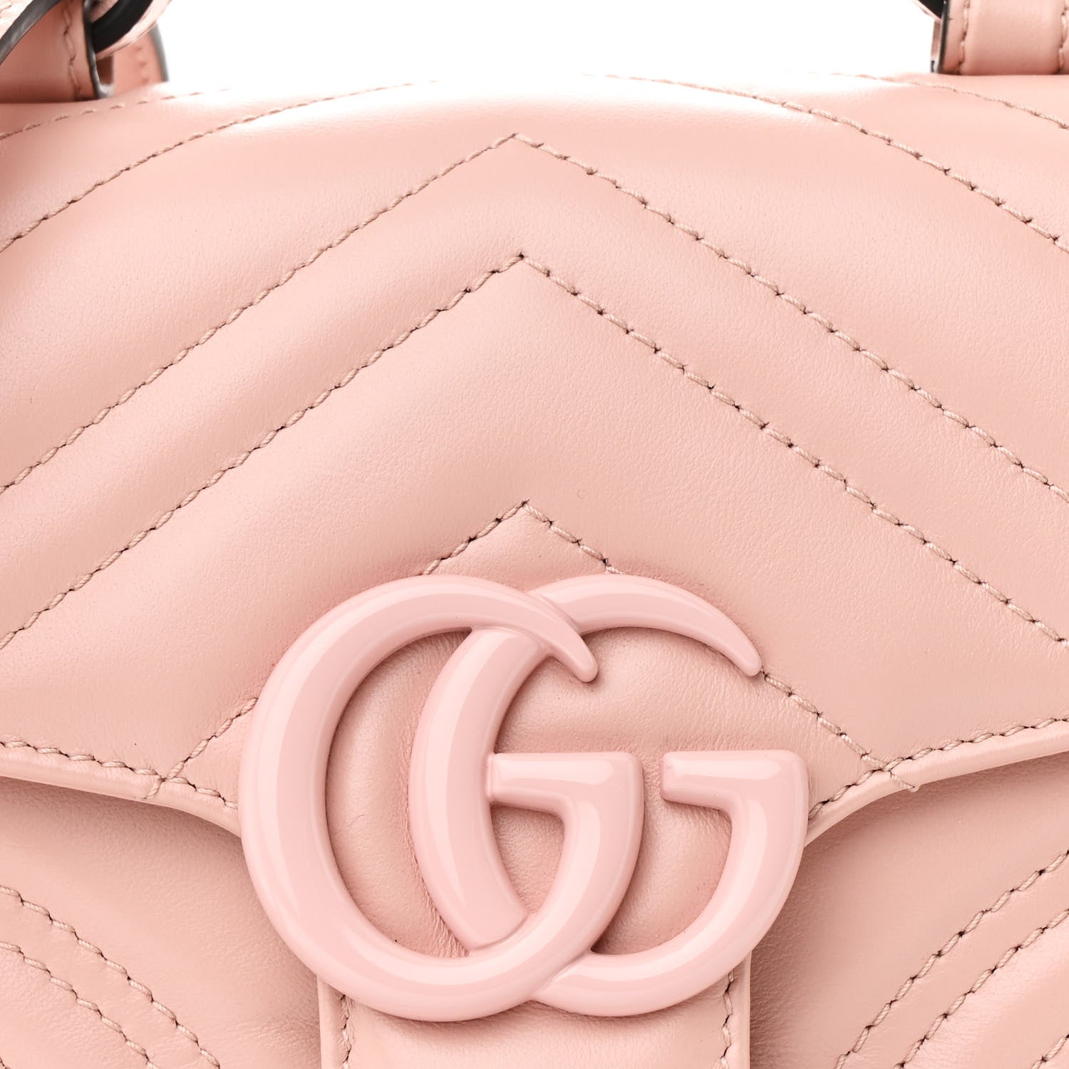 Gucci Calfskin Matelasse Monochrome GG Marmont Top Handle Shoulder Bag Perfect Pink 8 of 11