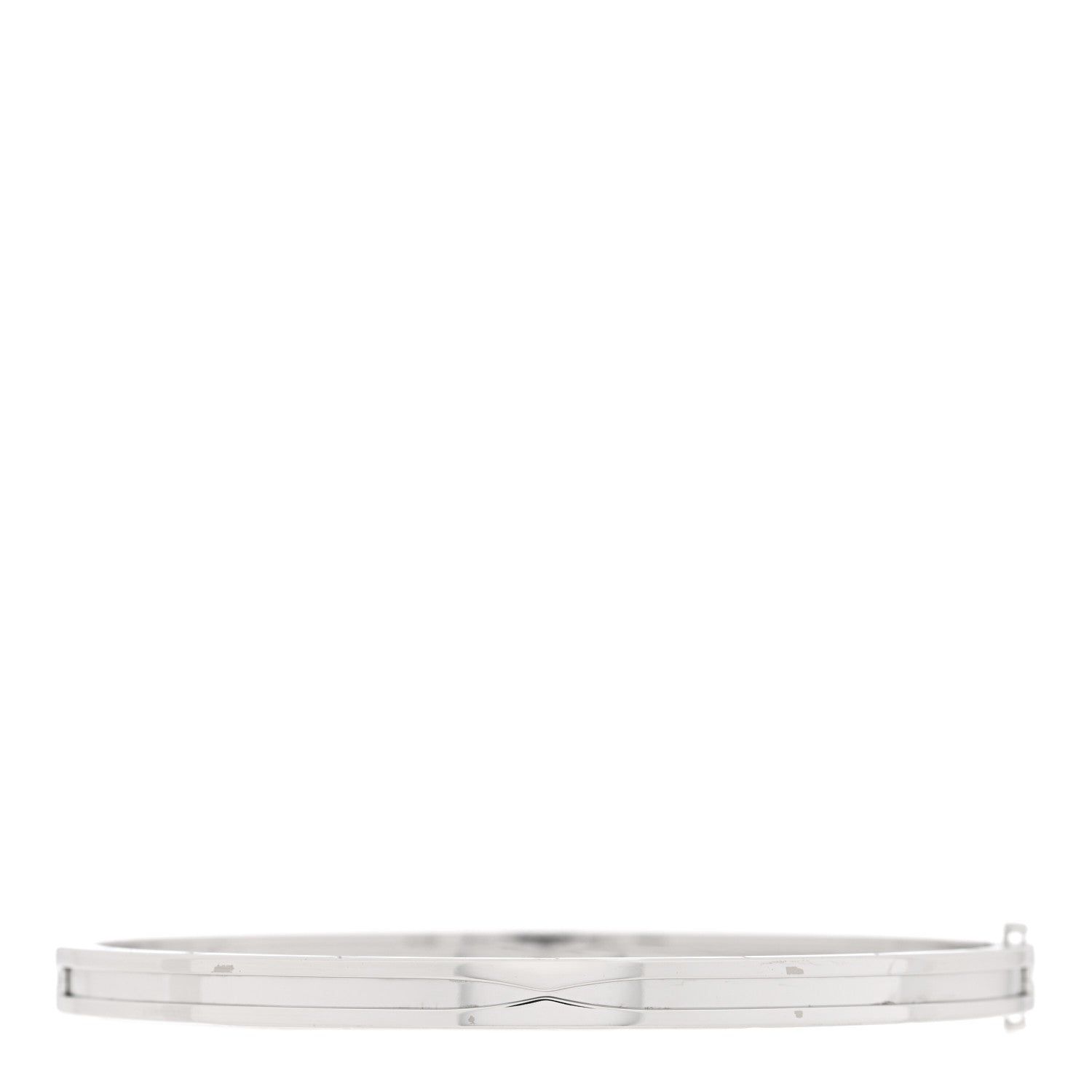 Bulgari 18K White Gold Narrow B.Zero1 Bangle Bracelet ML 1 of 4