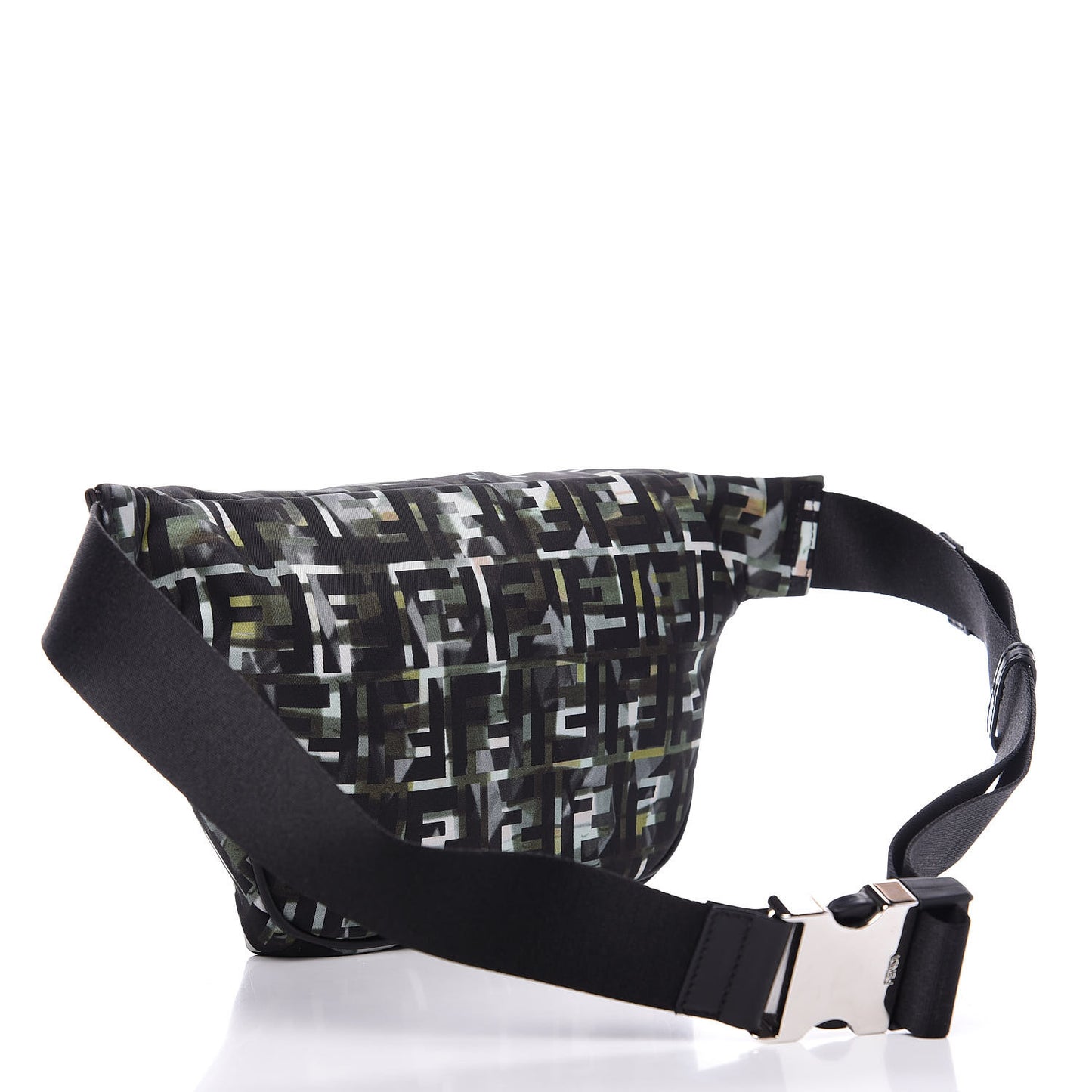 Nylon CamouFF Belt Bag Black Multicolor