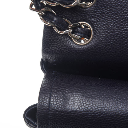 Chanel Caviar Quilted Jumbo Double Flap Navy Blue 12 of 12