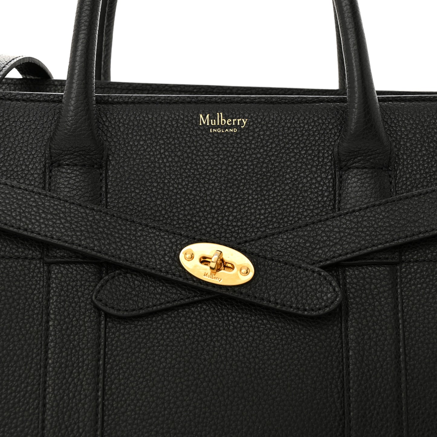 Classic Grain Small Bayswater Zip Tote Black