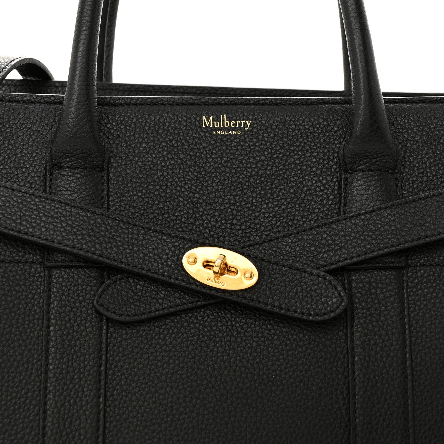 Mulberry Classic Grain Small Bayswater Zip Tote Black 6 of 11