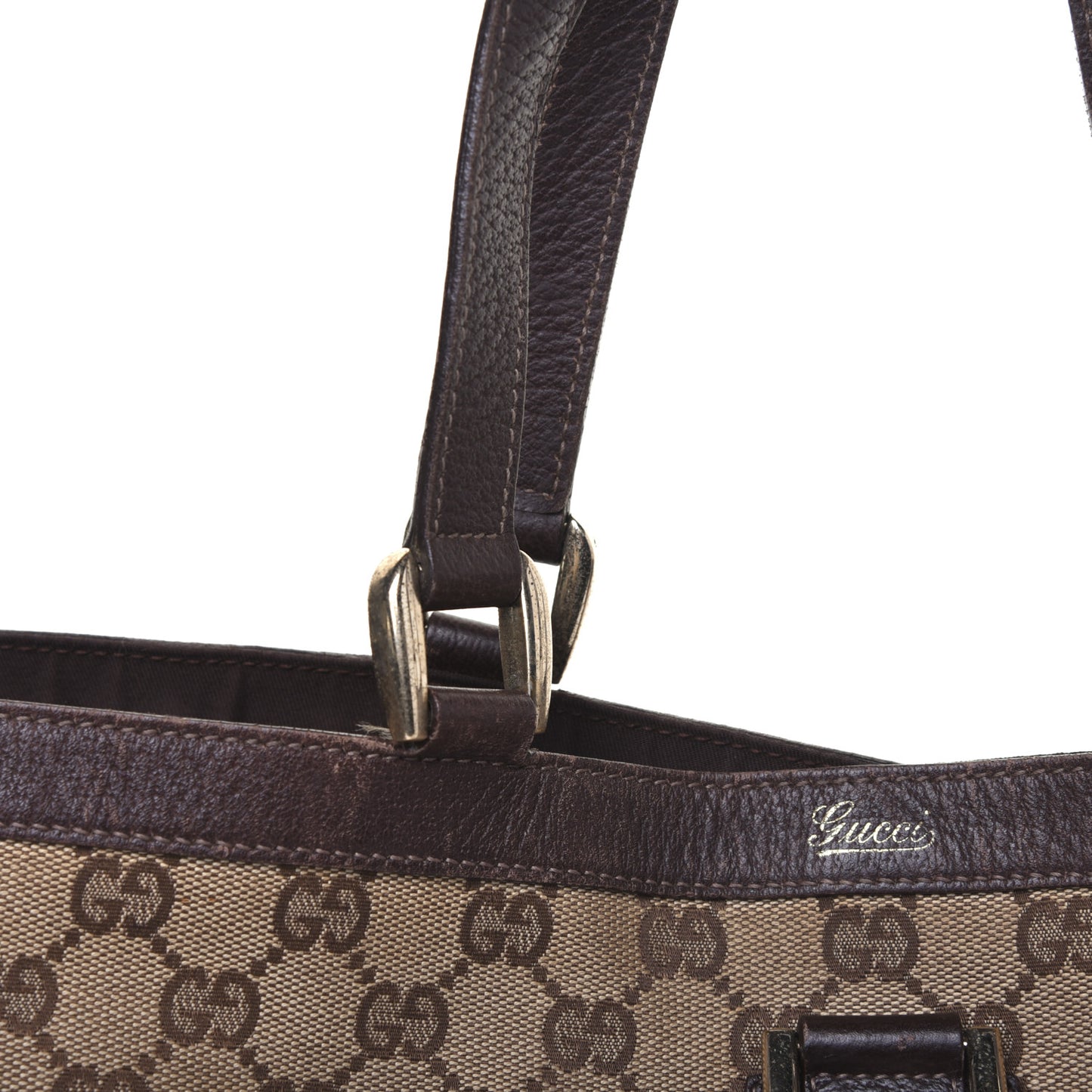 Monogram Large Abbey Tote Dark Brown