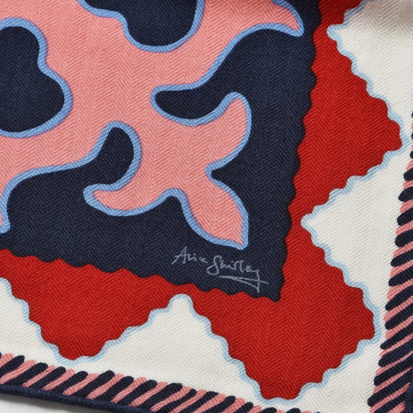 Cashmere Silk Appaloosa Des Steppes Shawl 140 Creme Violet Rouge