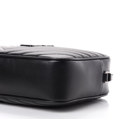 Saint Laurent Calfskin Matelasse Monogram Lou Camera Bag Black 7 of 10