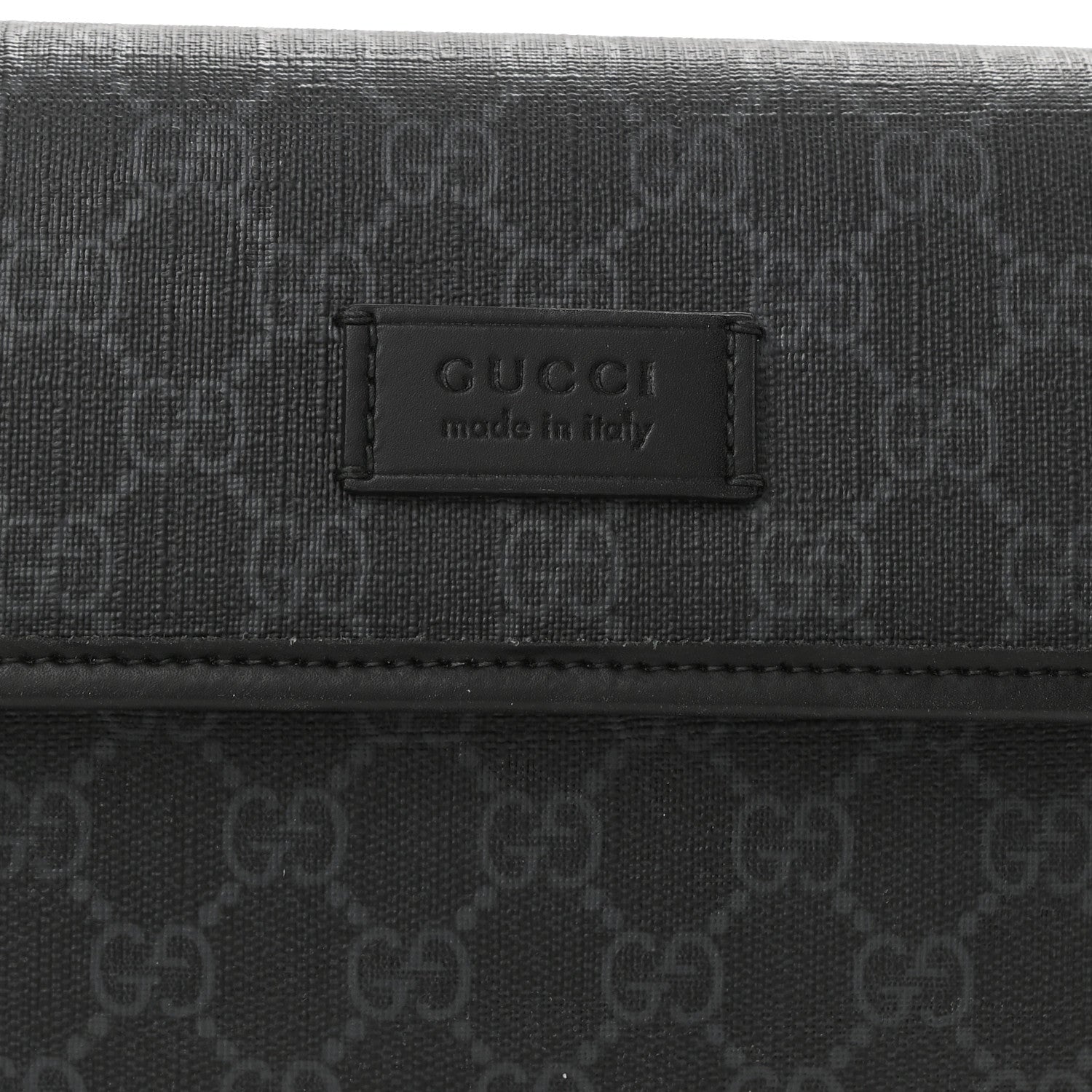 Gucci GG Supreme Monogram Web Slim Belt Bag Black Grey 8 of 10