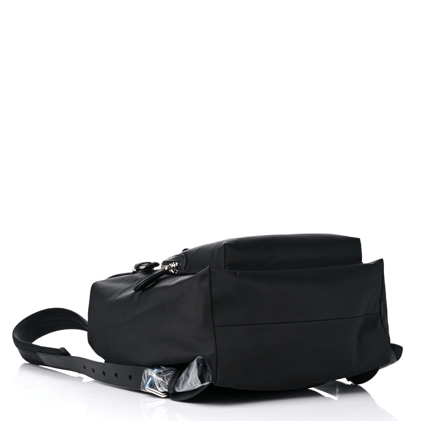 Nylon Logo Print Backpack Black