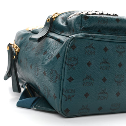 MCM Visetos Studded Medium Stark M Backpack Blue 9 of 17