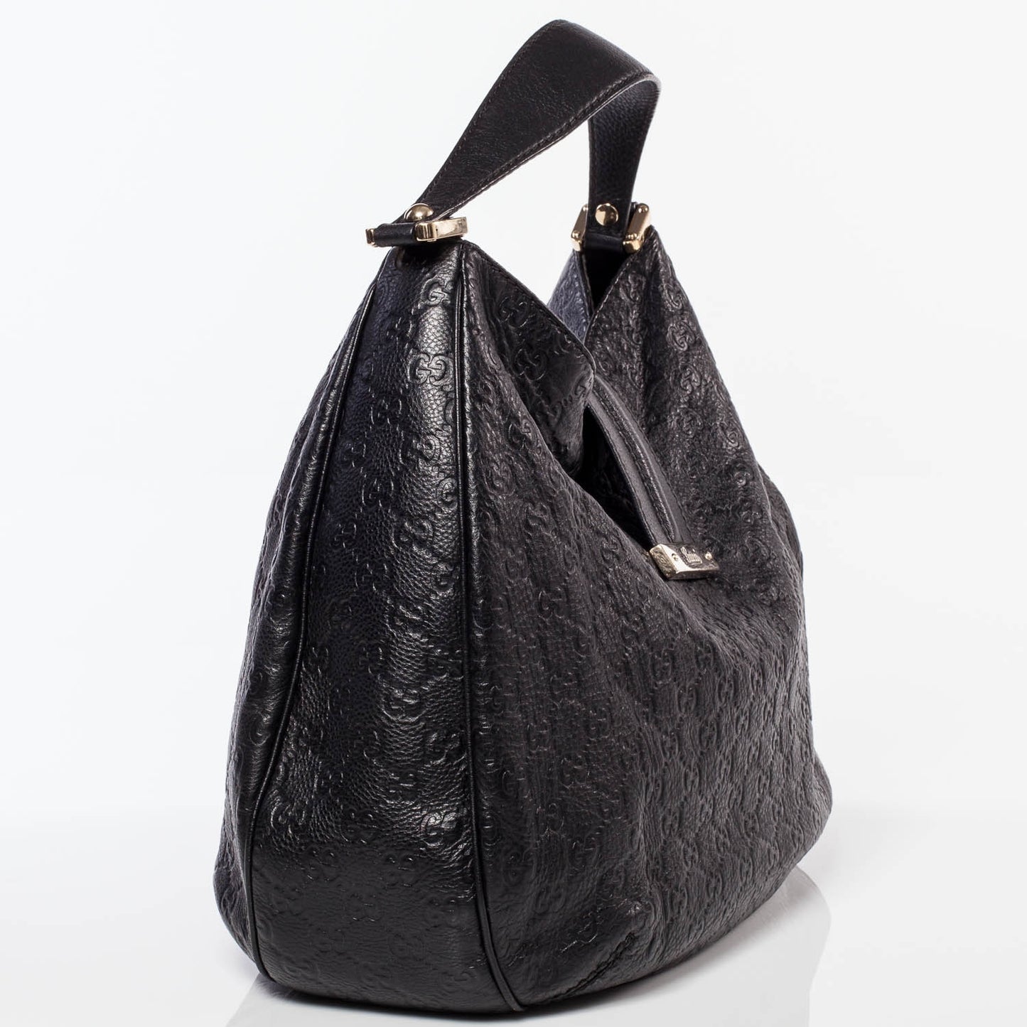 Guccissima New Ladies Web Hobo Black