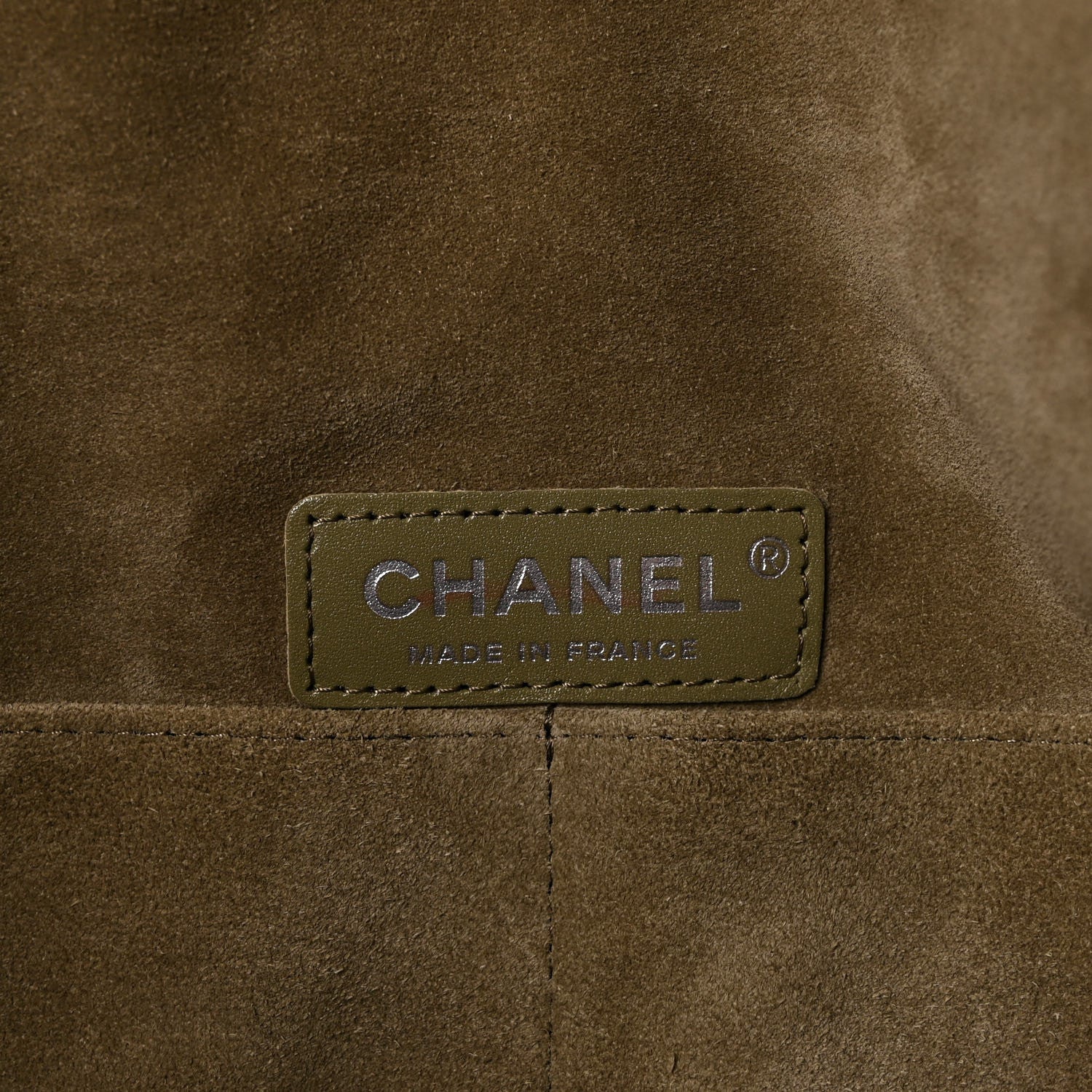 Chanel Suede Embroidered Flap Khaki 5 of 8