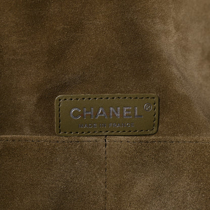 Chanel Suede Embroidered Flap Khaki 5 of 8