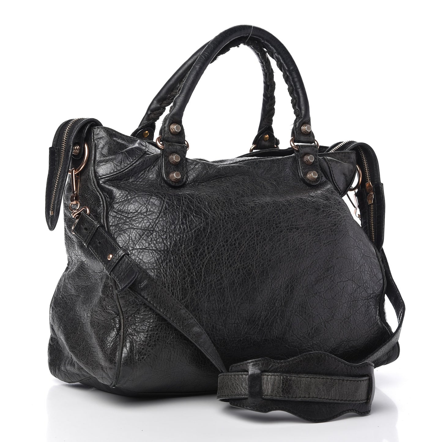 Agneau Giant 12 Rose Gold Hardware Velo Black