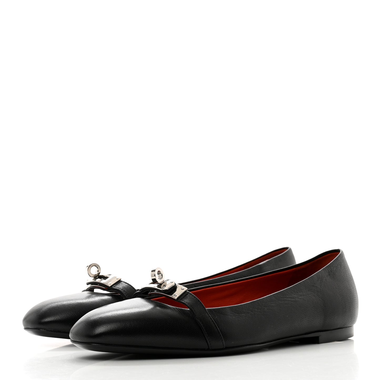 Goatskin Bilbao Ballerina Flats 38 Black