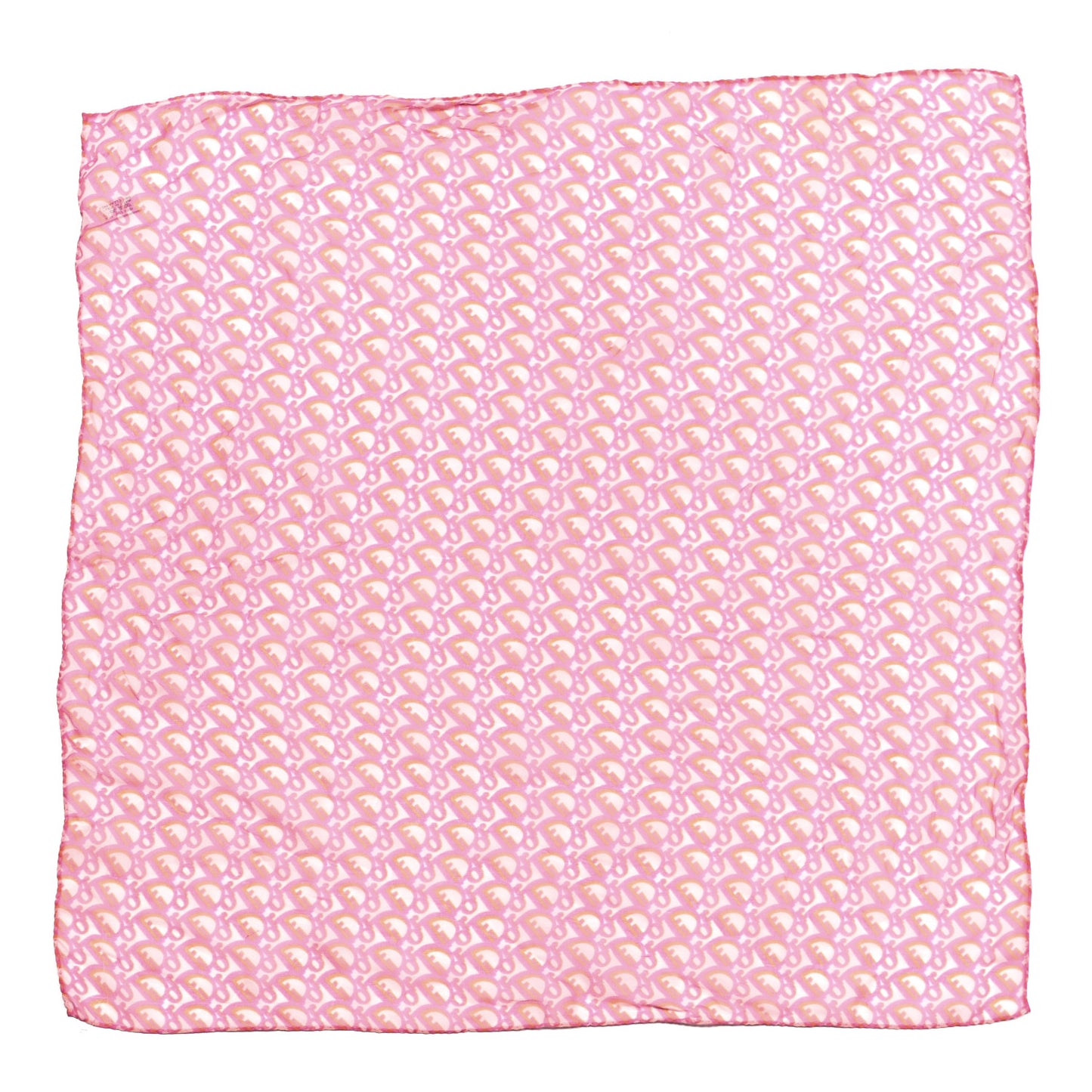 Silk Monogram Scarf Pink