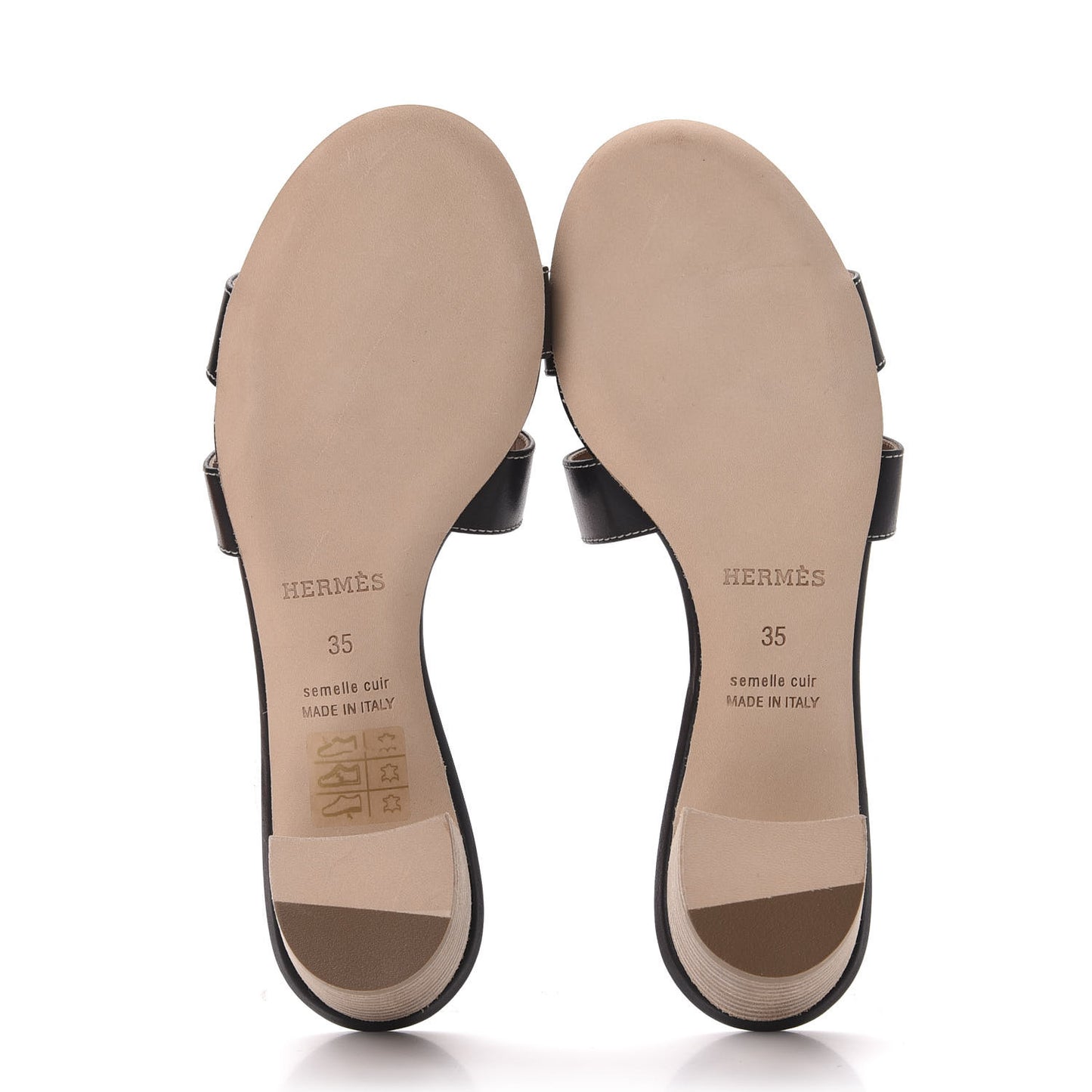 Calfskin Oasis Sandals 35 Black
