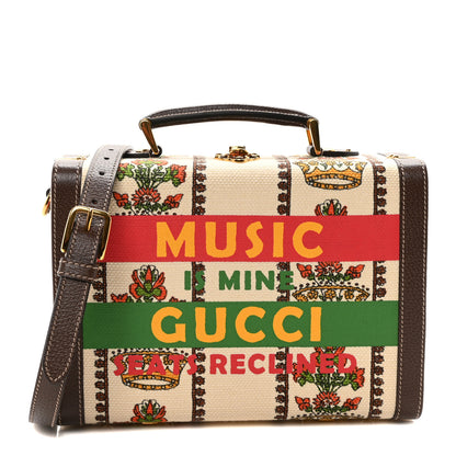 Gucci Canvas Calfskin 100 Centennial Music Beauty Case Multicolor 1 of 9