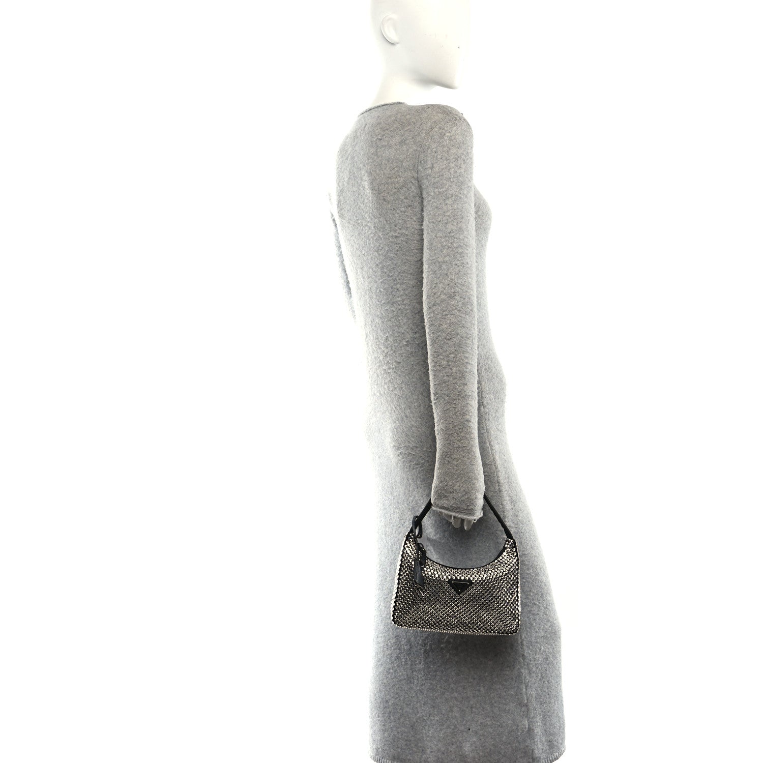 Prada Satin Crystal Mini Re-Edition 2000 Bag Cristal 2 of 11