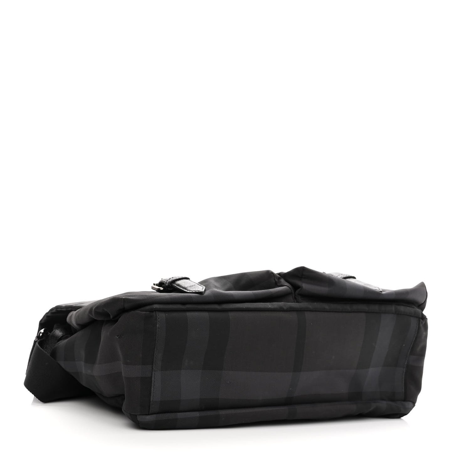 Nylon Jacquard Beat Check Sundorine Messenger Bag Black