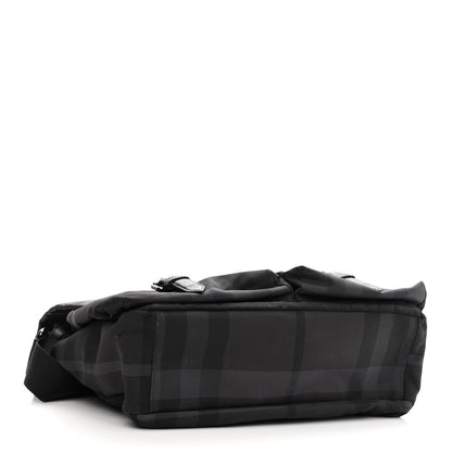 Burberry Nylon Jacquard Beat Check Sundorine Messenger Bag Black 3 of 10