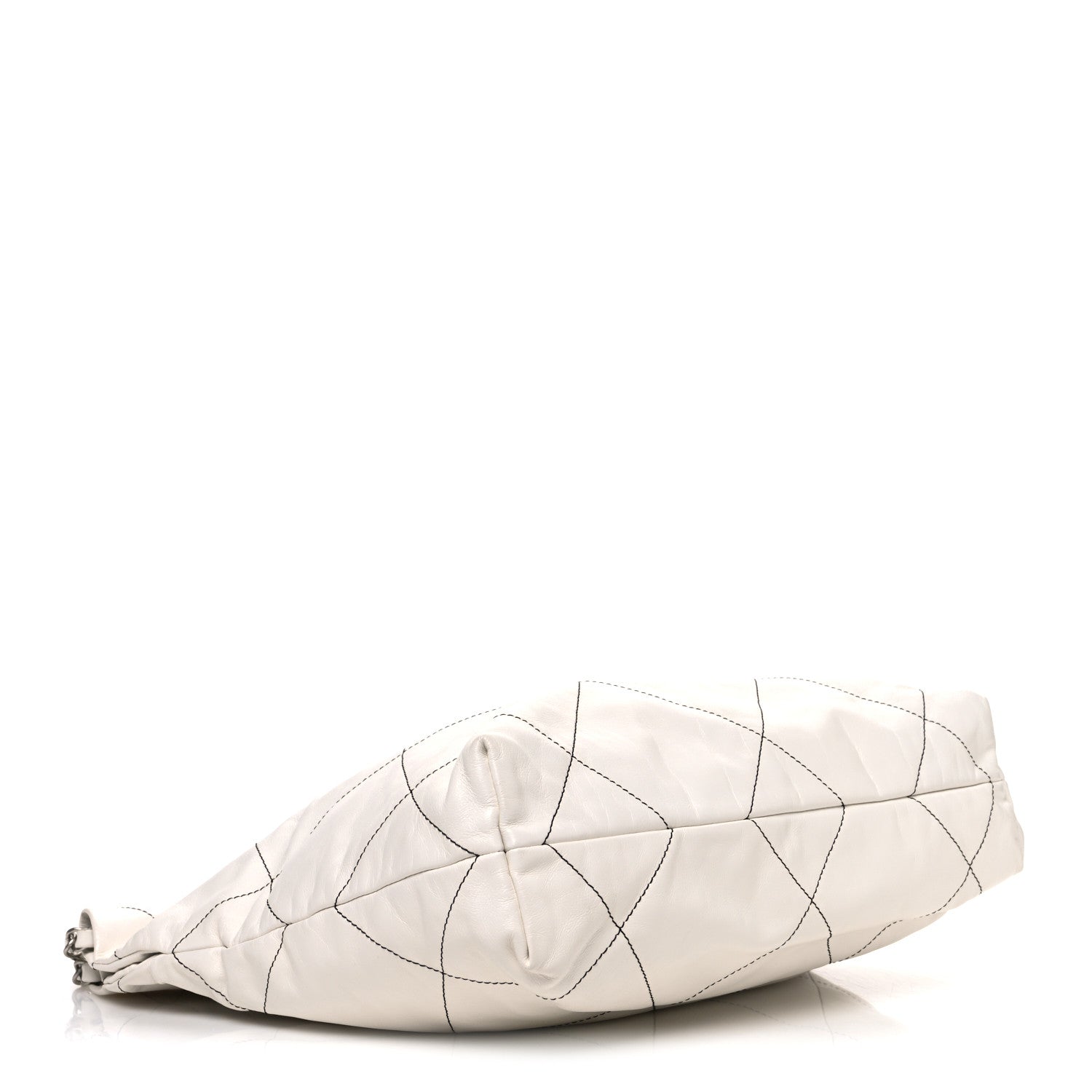 Chanel Shiny Calfskin Quilted Small Chanel 22 White Black 5 of 11