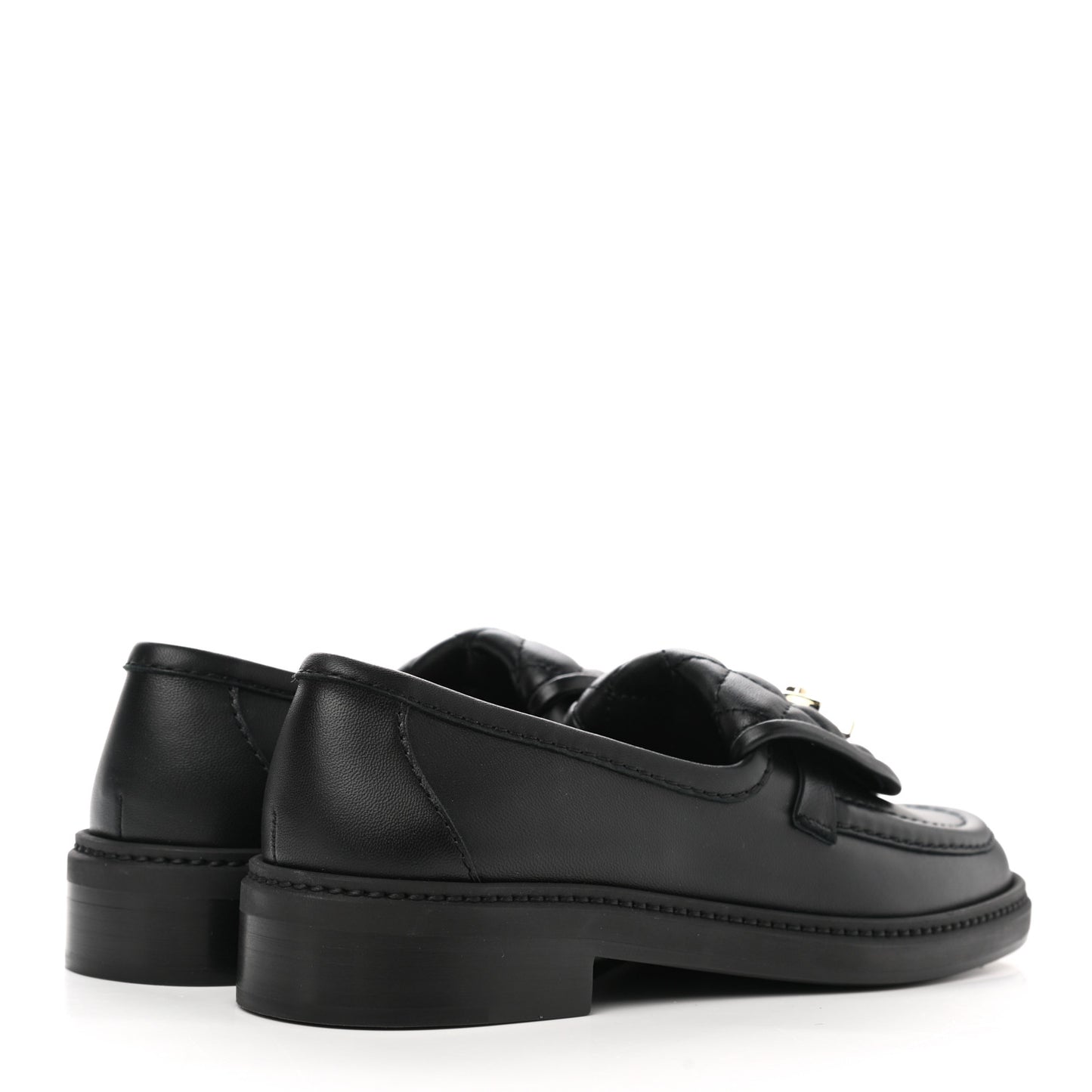 Lambskin Quilted CC Turnlock Loafers 35.5 Black