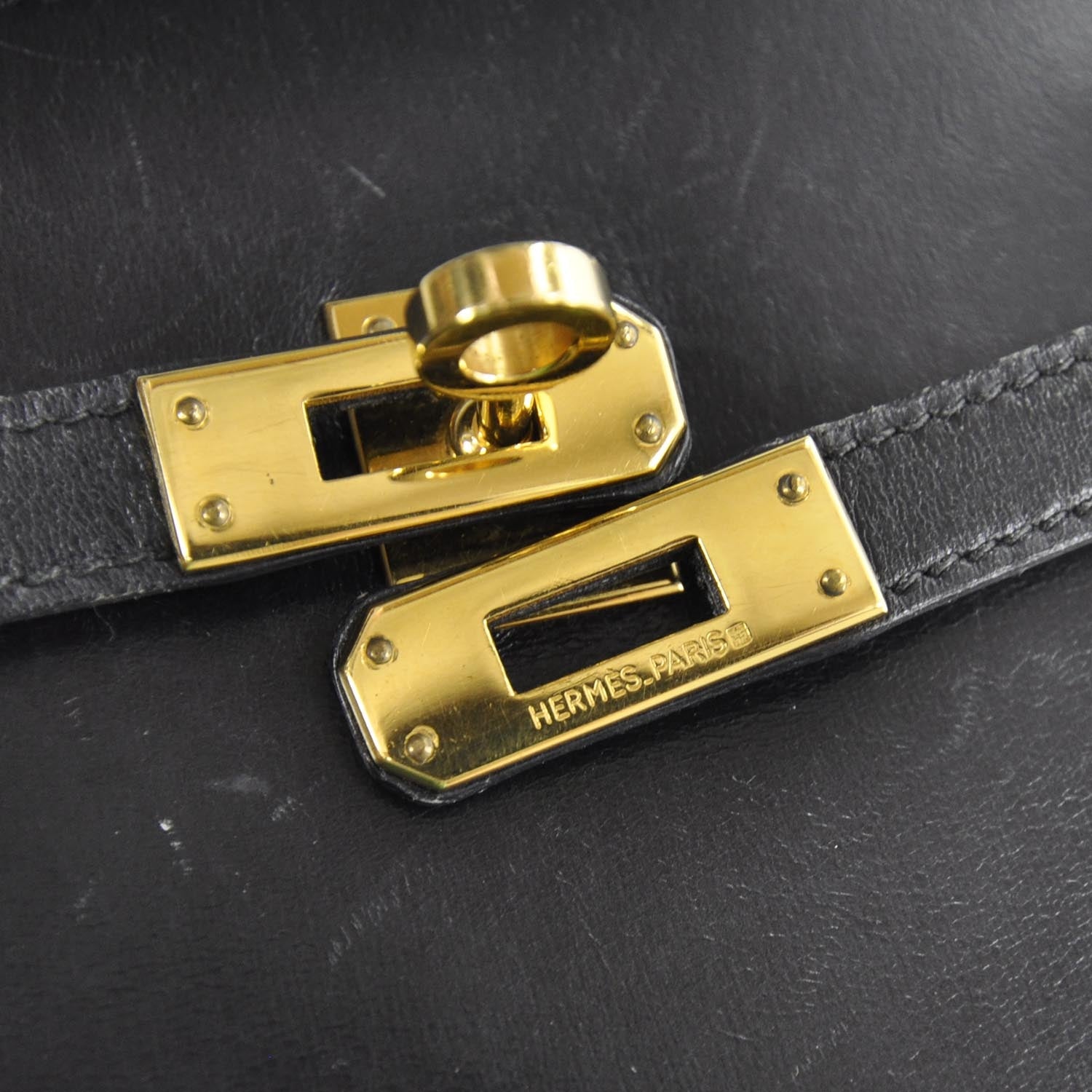 Hermes Box Calf Kelly Sport PM Black 10 of 10