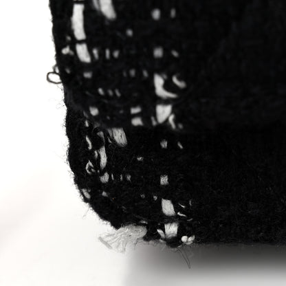 Chanel Tweed Quilted Chanel 19 Wallet On Chain WOC Black White 12 of 12