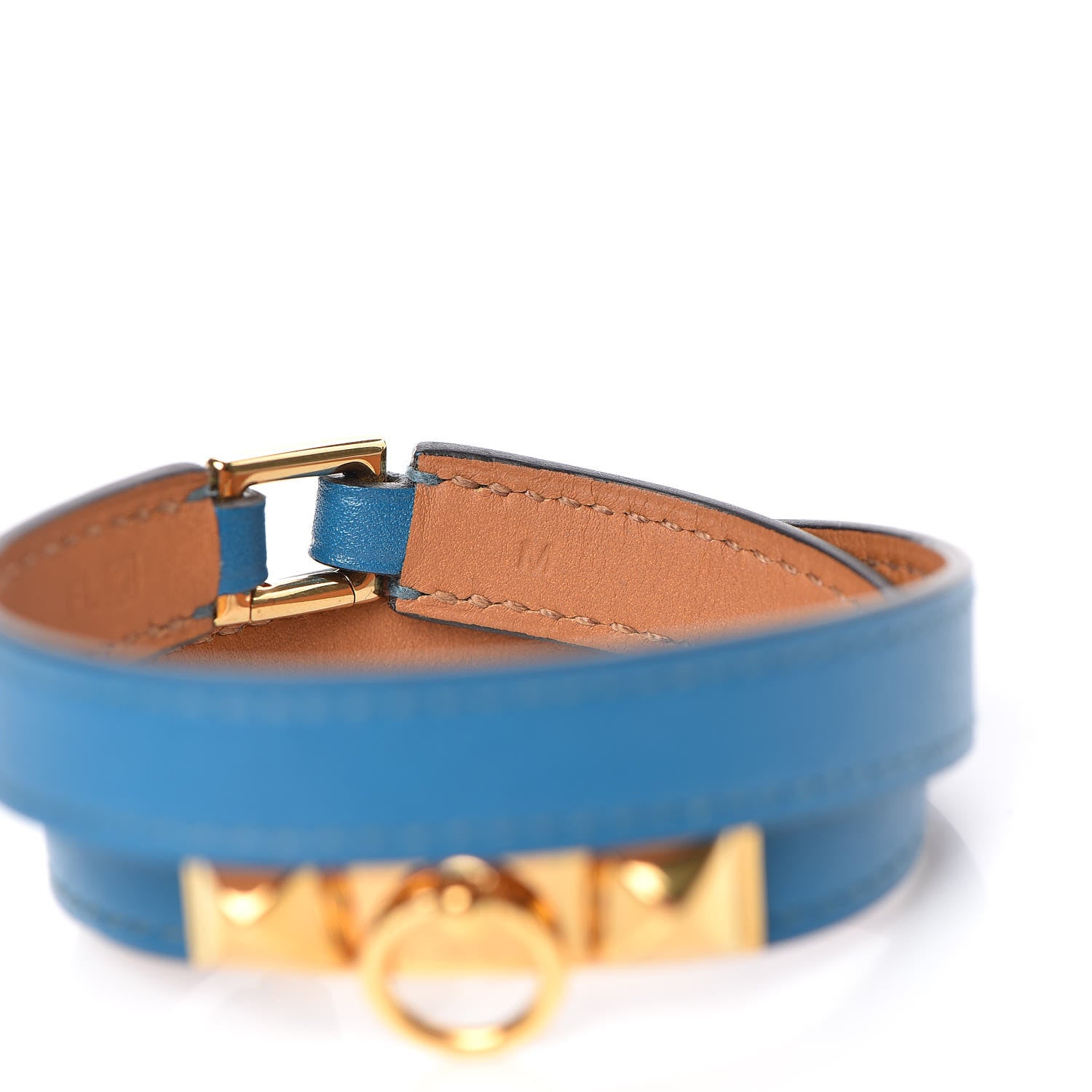 Hermes Tadelakt Rivale Double Tour Bracelet M Bleu Izmir 6 of 8