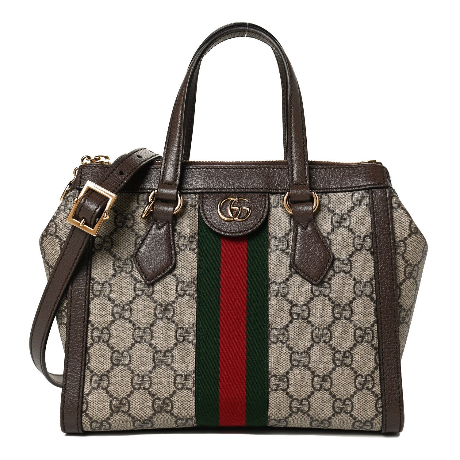Gucci GG Supreme Monogram Small Ophidia Tote Bag Brown 1 of 13