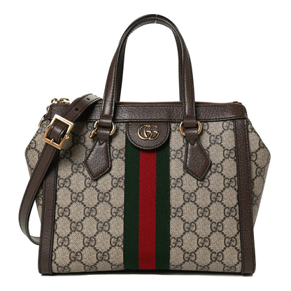 Gucci GG Supreme Monogram Small Ophidia Tote Bag Brown 1 of 13